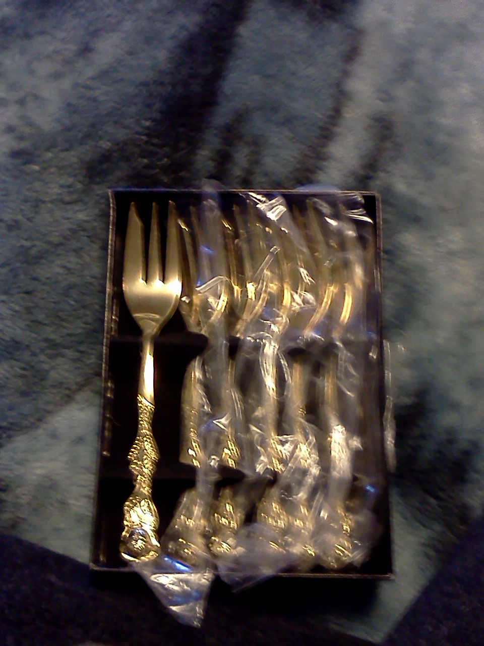 6 Kuchengabeln Hartglanzvergoldung 24 Karat Gold Cake Forks InstAppraisal